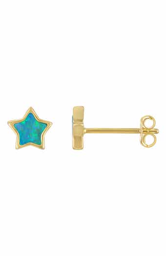 FZN Kids' Lab-Grown Opal Star Stud Earrings