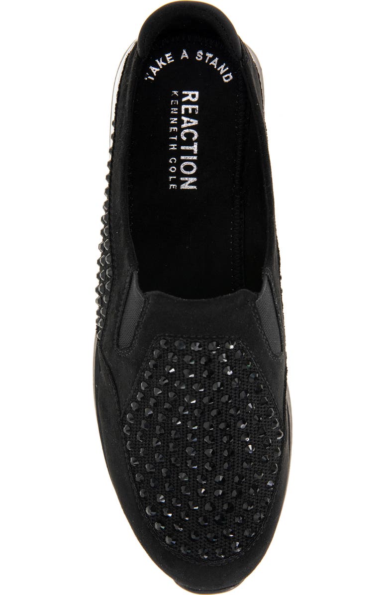 Reaction Kenneth Cole Cameron Rhinestone Sneaker Mule, Alternate, color, Black Knit
