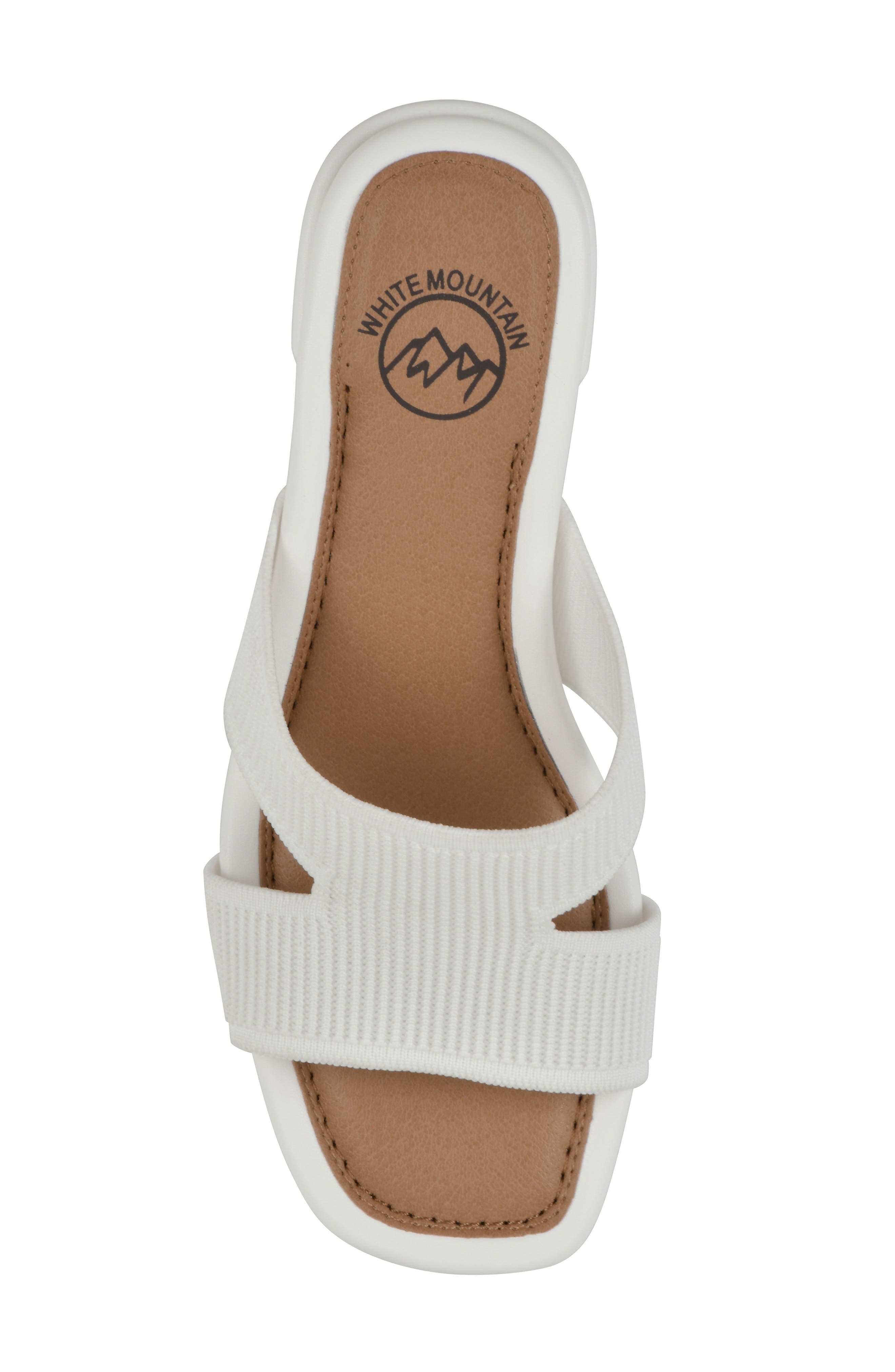 Milled Sandal, Alternate, color, WHITE FABRIC