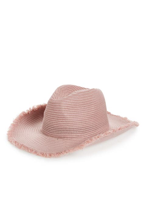 Fringe Woven Cowboy Hat