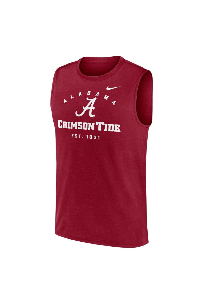 Men's Nike Crimson Alabama Crimson Tide Primetime Legend Lock Up Performance Muscle Tank Top, Alternate, color, Crimson
