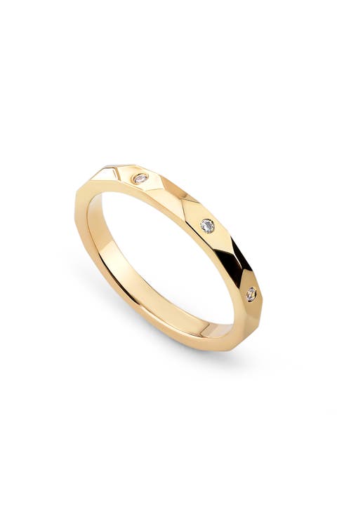 Walker Faceted Cubic Zirconia Band Ring