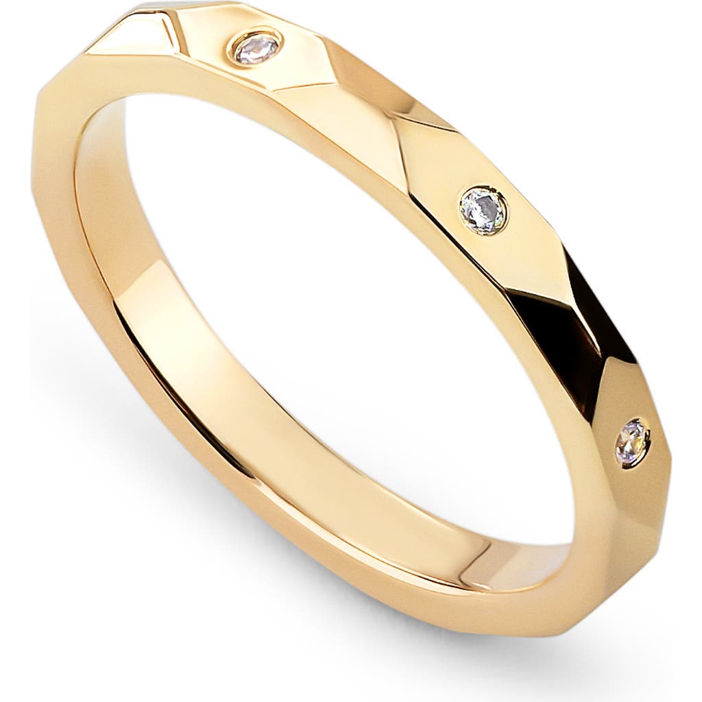 Ana Luisa Walker Faceted Cubic Zirconia Band Ring in Gold at Nordstrom, Size 7