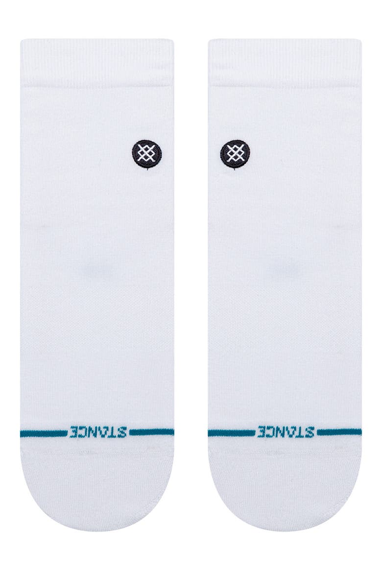 Icon Lowrider Cotton Blend Quarter Socks, Alternate, color, WHITE