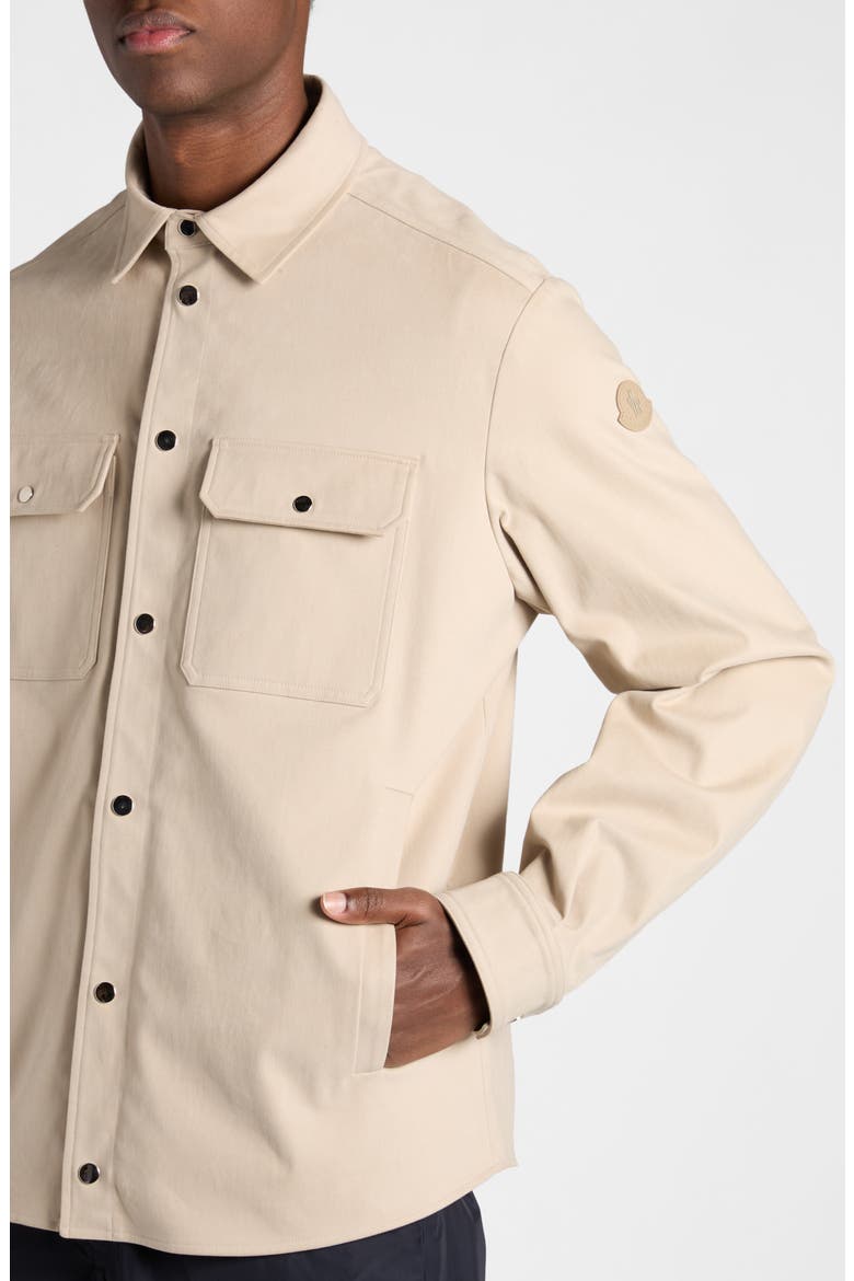 Stretch Cotton Overshirt, Alternate, color, BEIGE