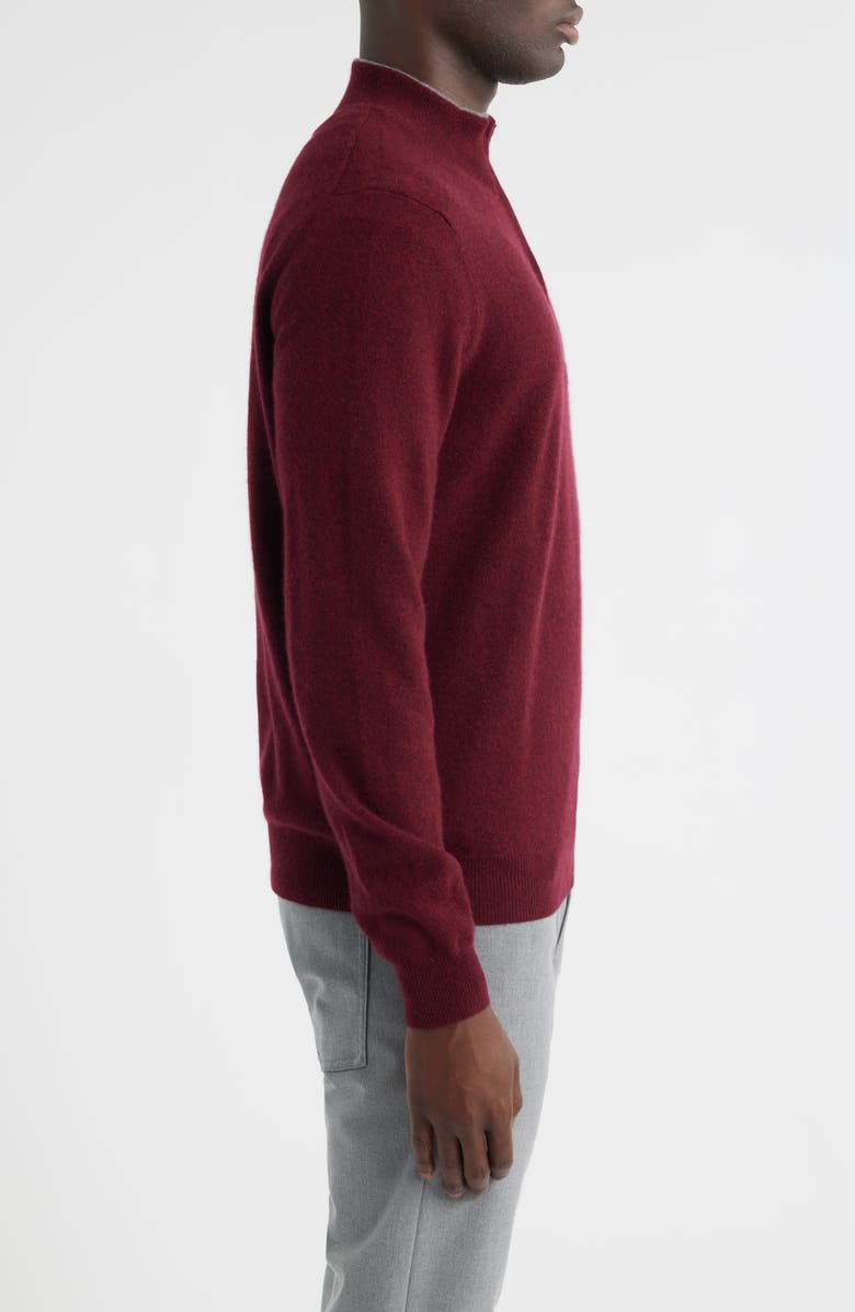 Scott Barber Cashmere Half Zip Pullover, Alternate, color, Port
