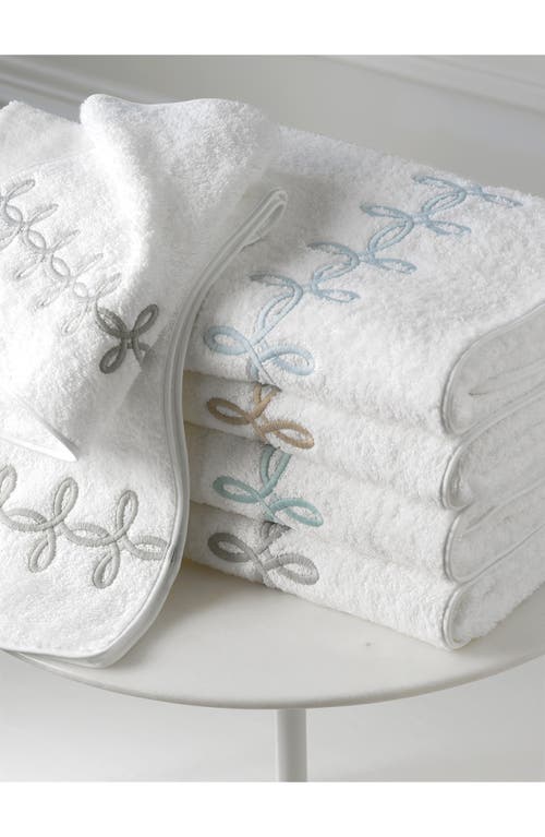 Matouk Gordian Knot Hand Towel In Hazy Blue