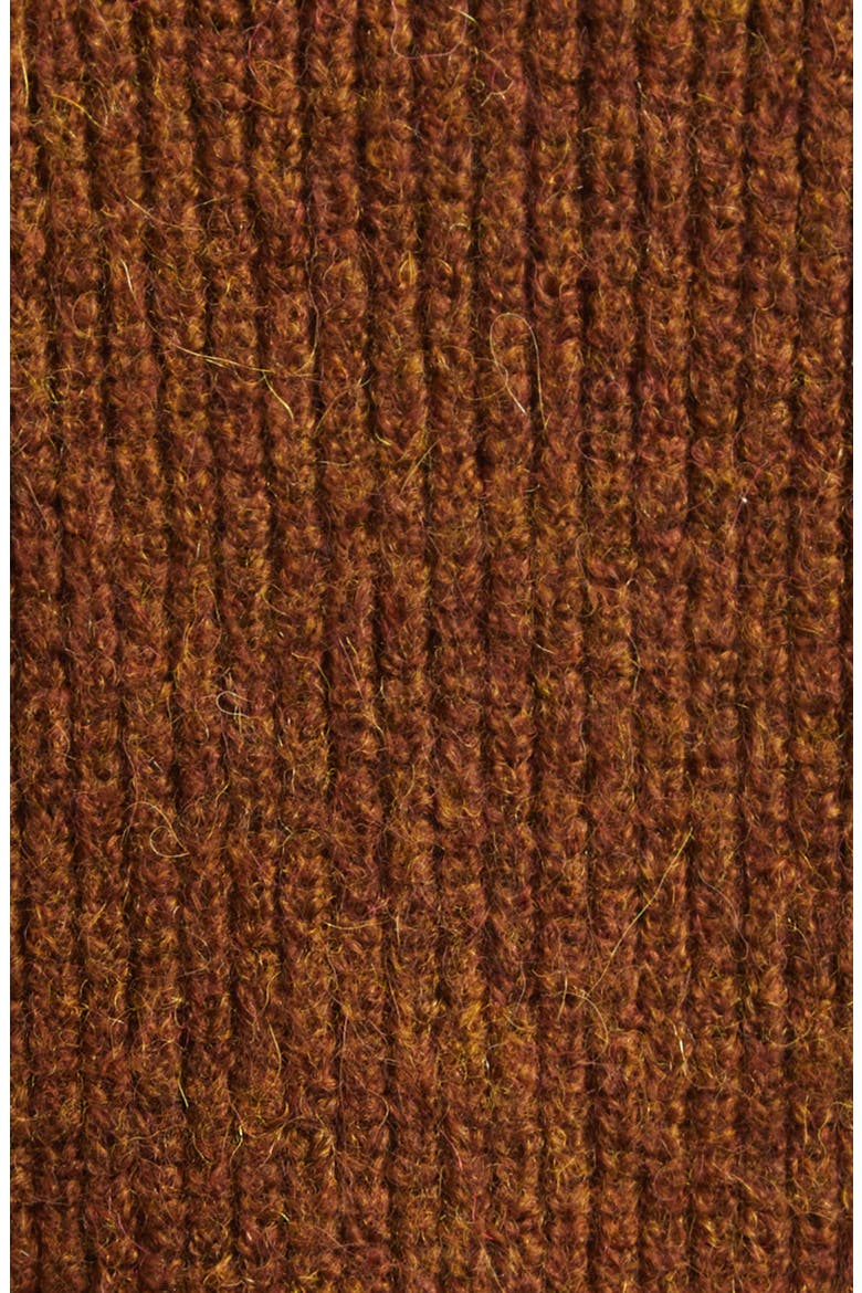 Thelma Rib Baby Alpaca Blend Cardigan, Alternate, color, CARAMEL