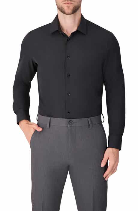 Report Collection Solid Slim Fit Stretch Dress Shirt