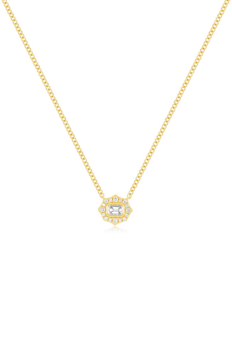 EF Collection Daphne Diamond Pendant Necklace, Main, color, Gold