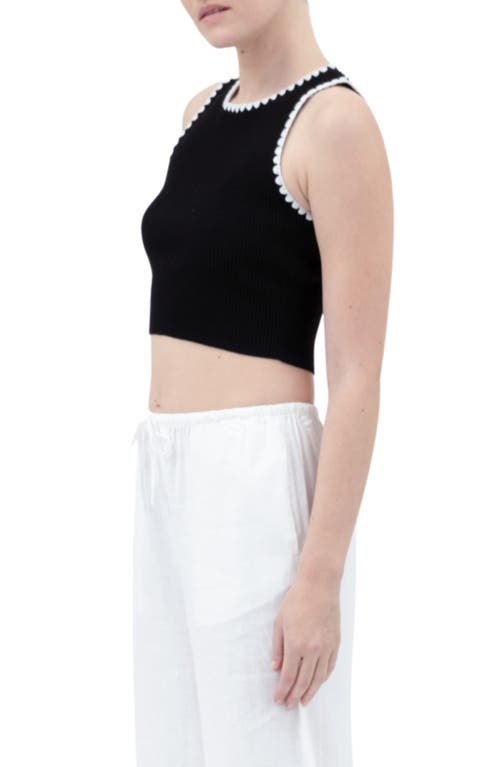 BLU PEPPER BLU PEPPER CONTRAST TRIM SLEEVELESS TOP 
