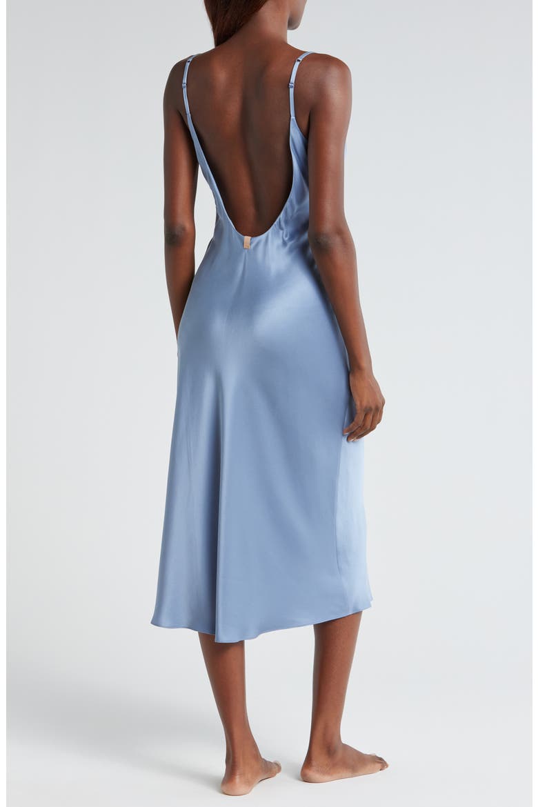 Washable Silk Slipdress Nightgown, Alternate, color, PASTORAL BLUE