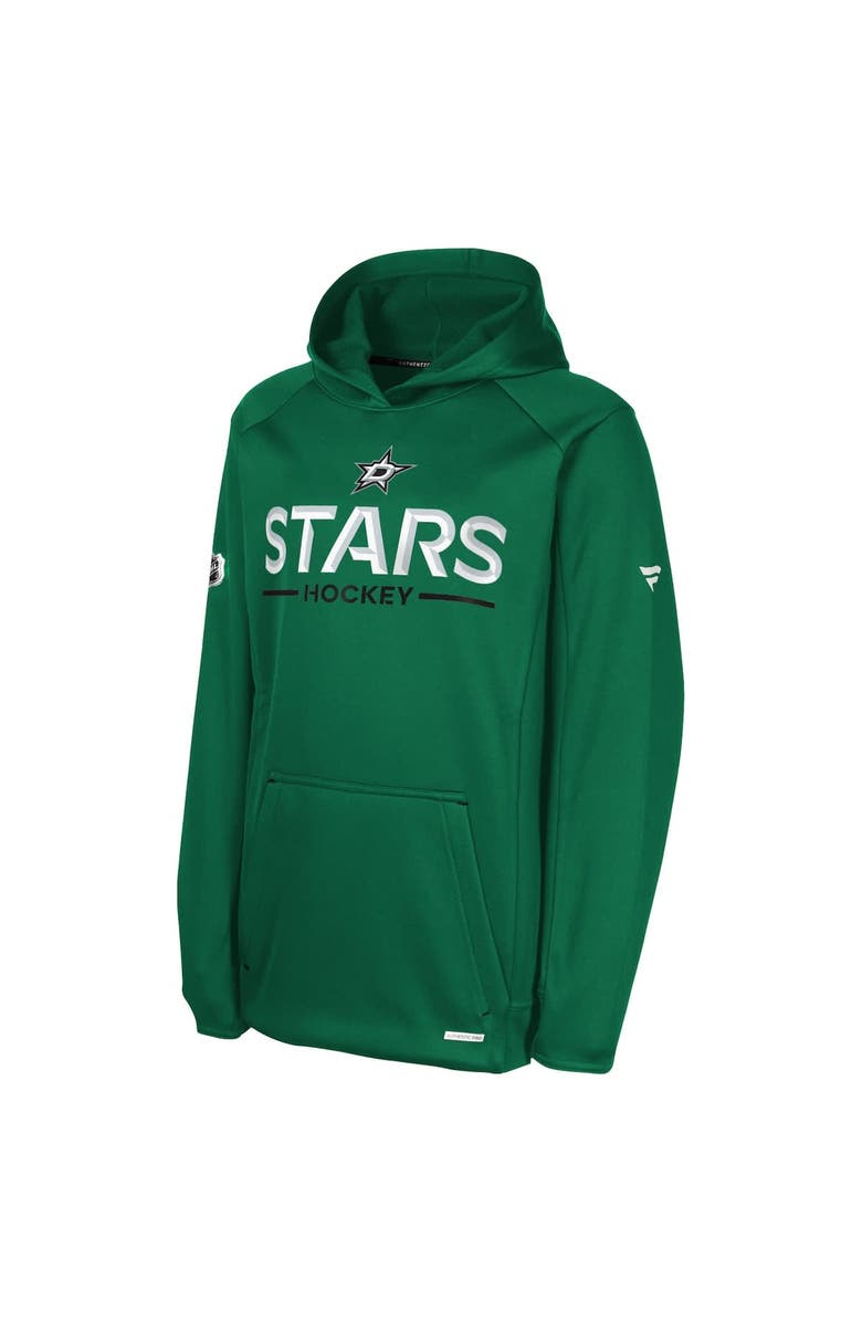 FANATICS Youth Fanatics Kelly Green Dallas Stars Authentic Pro Rink Raglan Hoodie, Alternate, color, Kelly Green