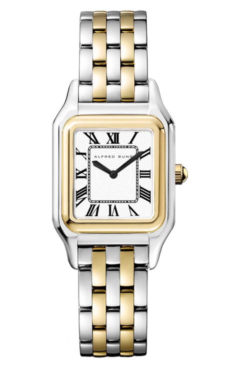 Aurora Stainless Steel Bracelet Watch, 24mm x 28mm