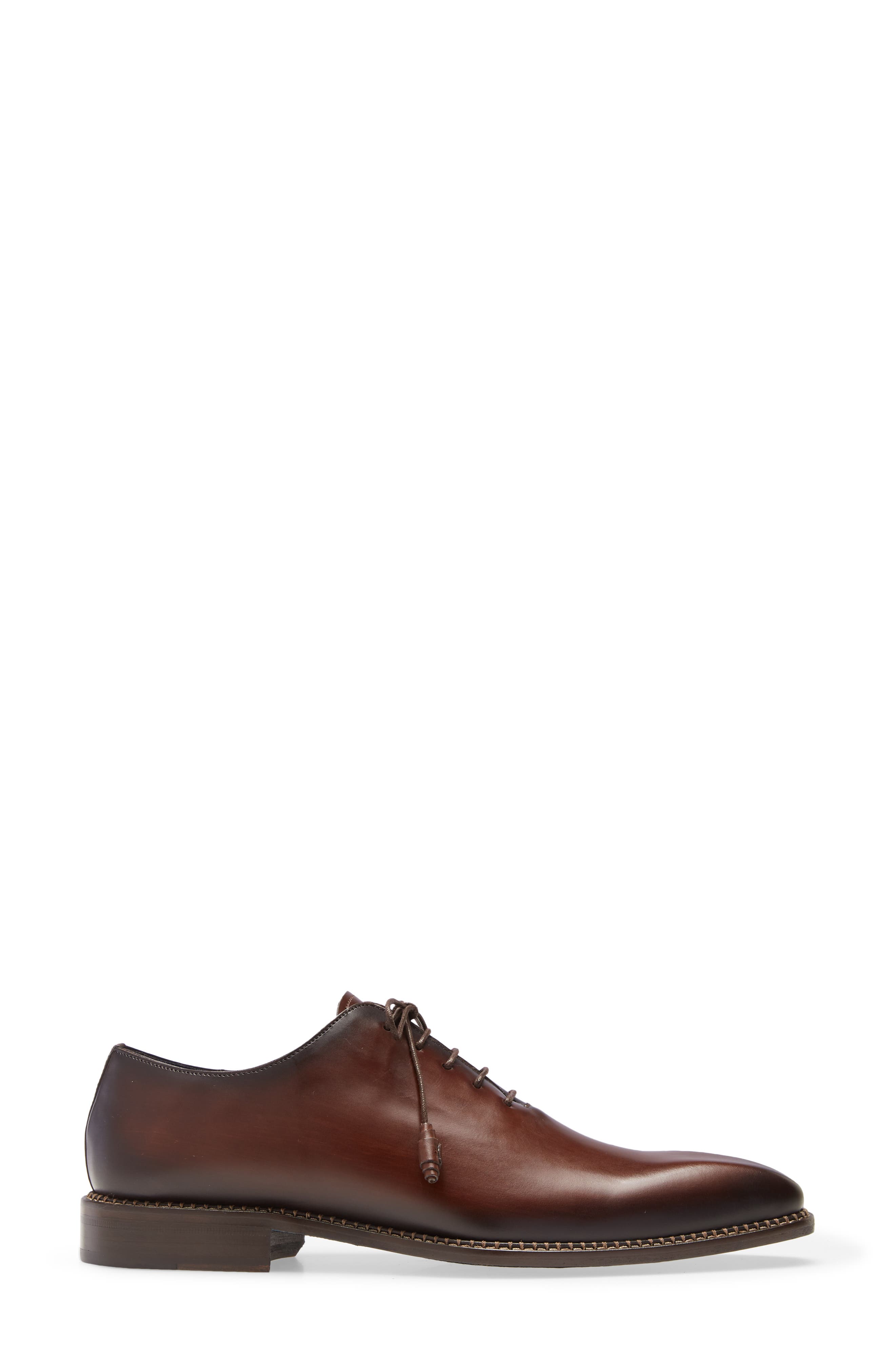 Enterprise Wholecut Oxford, Alternate, color, BROWN LEATHER