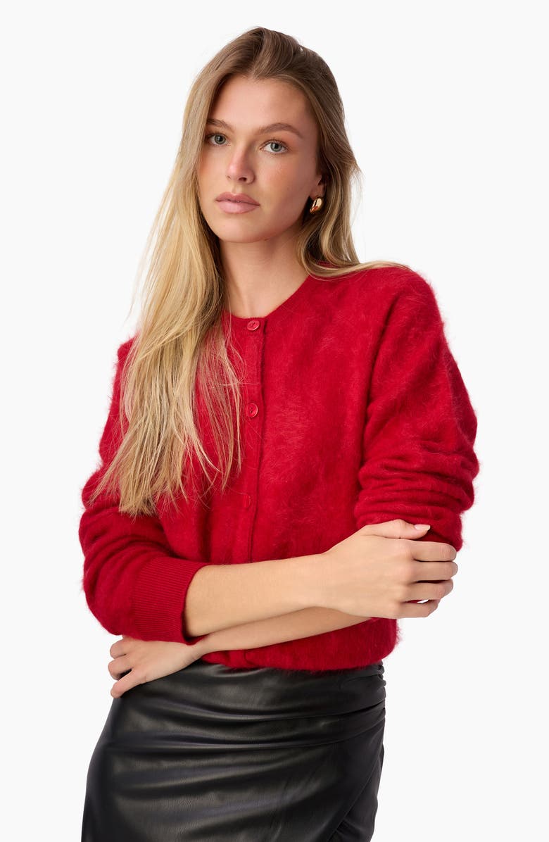 CAMI NYC Dorian Cashmere Cardigan, Alternate, color, Poppy