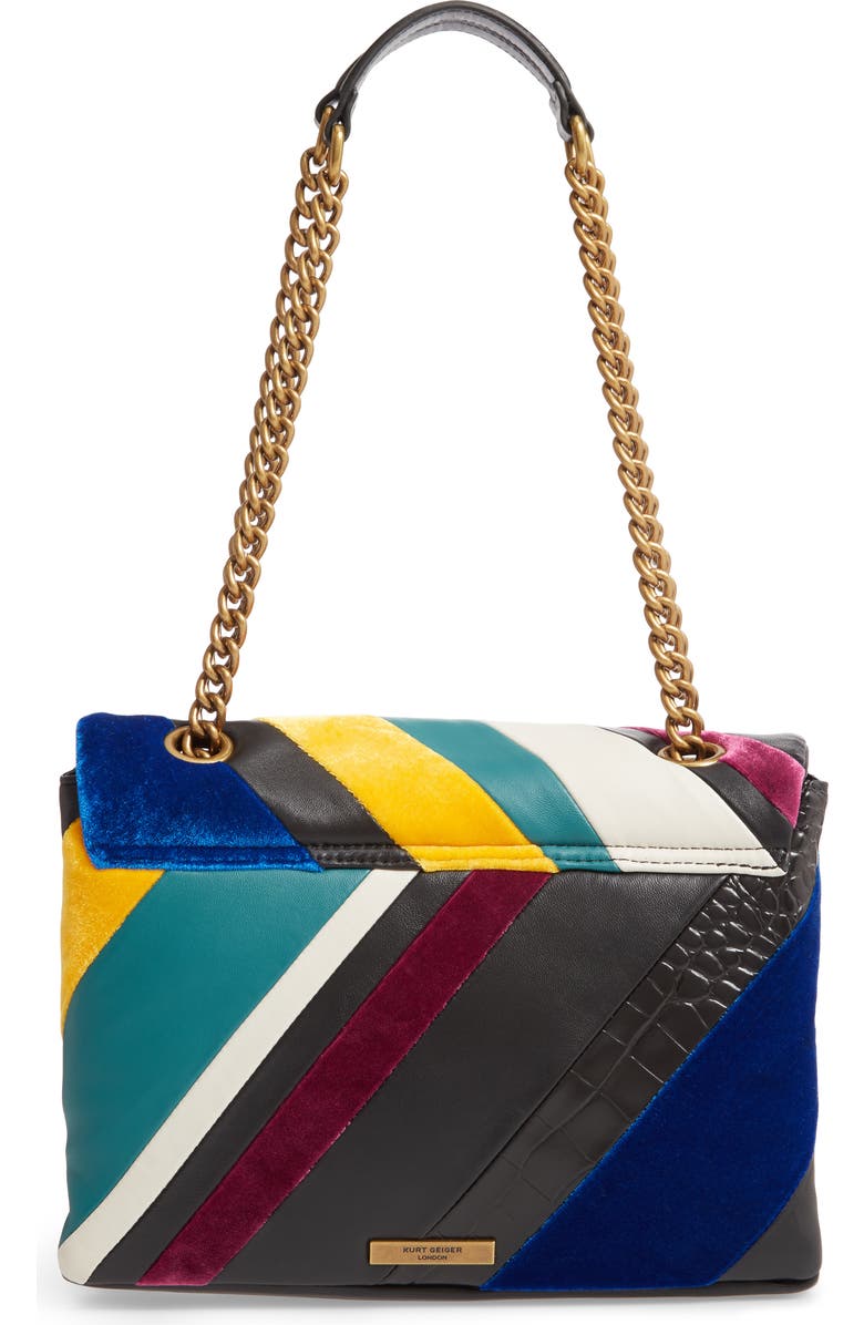 Kurt Geiger London Large Kensington Mixed Media Shoulder Bag, Alternate, color,