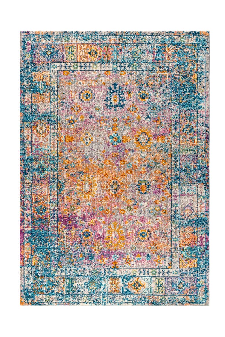 Bohemian FLAIR Boho Vintage Medallion Area Rug, Main, color, Cream/Navy