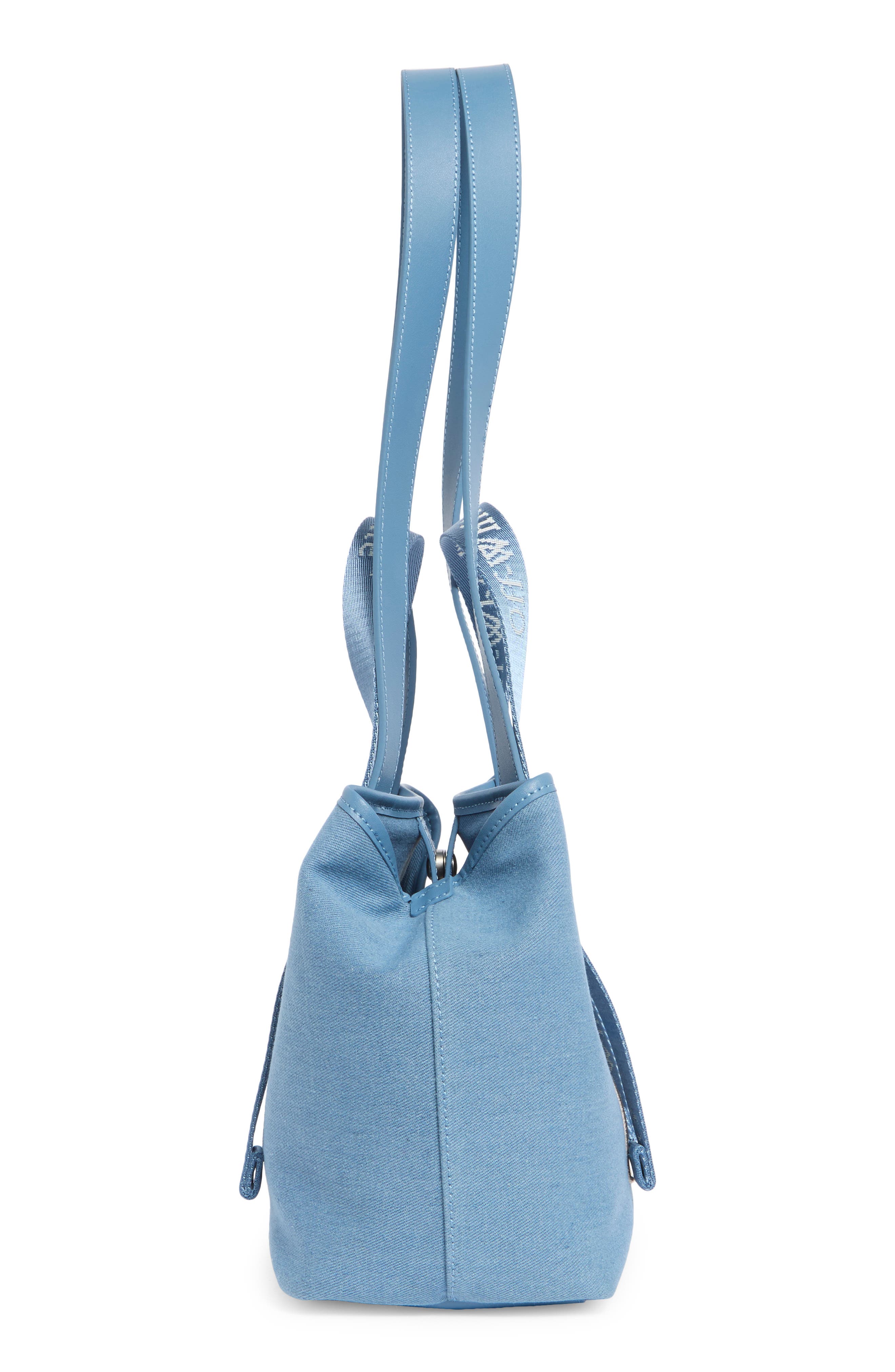 Off-White Small Classic Day Off Denim Tote, Alternate, color, Light Blue