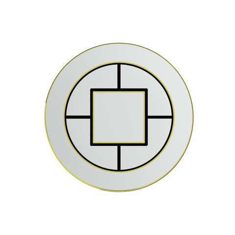 MetroChic Salad Plate  White Rim