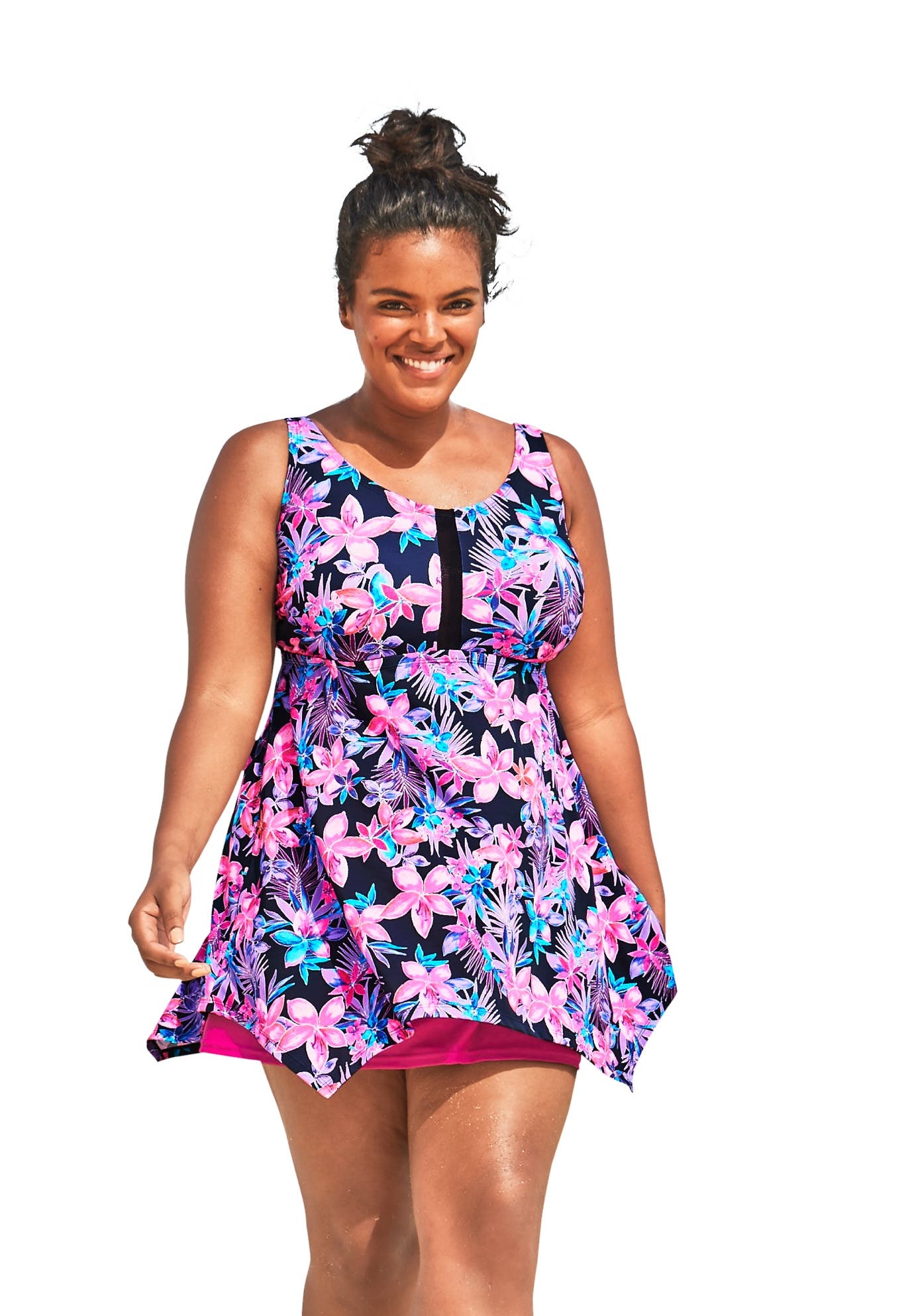 NAVY TROPICAL FLORAL