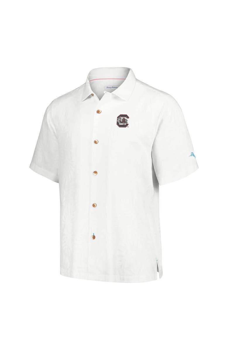 Tommy Bahama Men's Tommy Bahama White South Carolina Gamecocks Castaway Game Camp Button-Up Shirt, Alternate, color, 