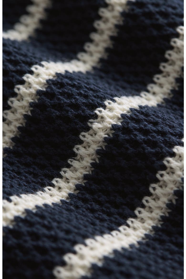 Organic Cotton Shoreline Relaxed Shell, Alternate, color, Seabreeze Stripe Navy Blue