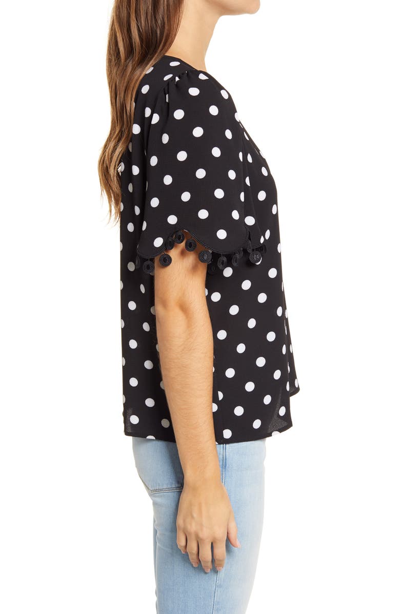 CeCe Dappled Dot Blouse, Alternate, color, 