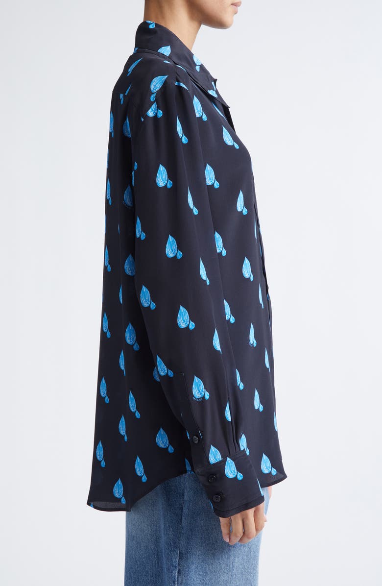 Marni Raindrop Print Button-Up Shirt, Alternate, color, Drn99 Black