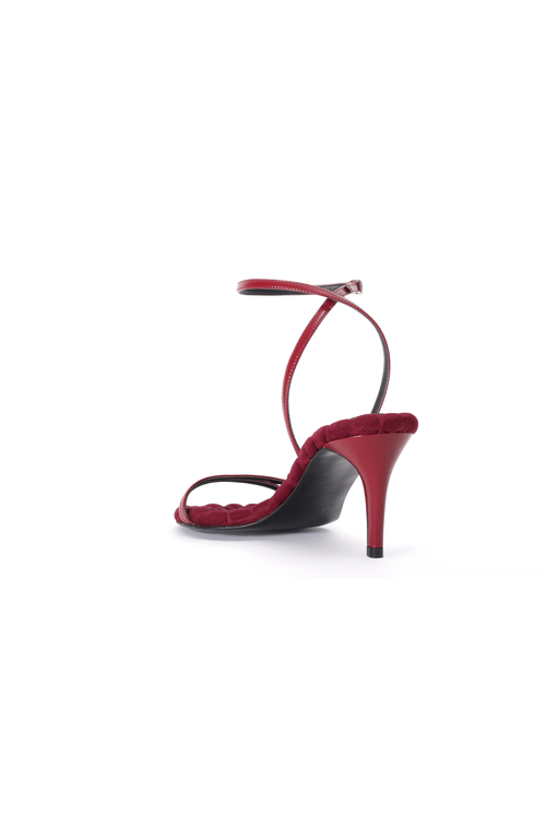 Aera Laura Brushed Effect High Heel In Red