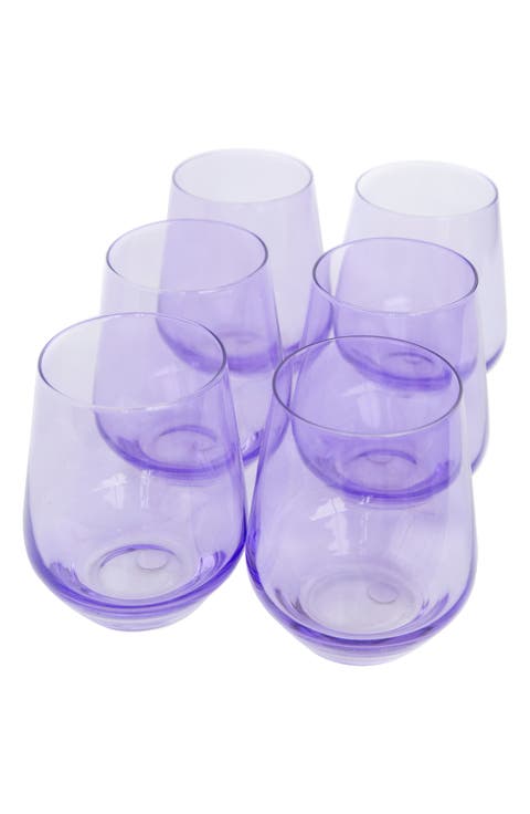 Set of 6 Stemless Wineglasses