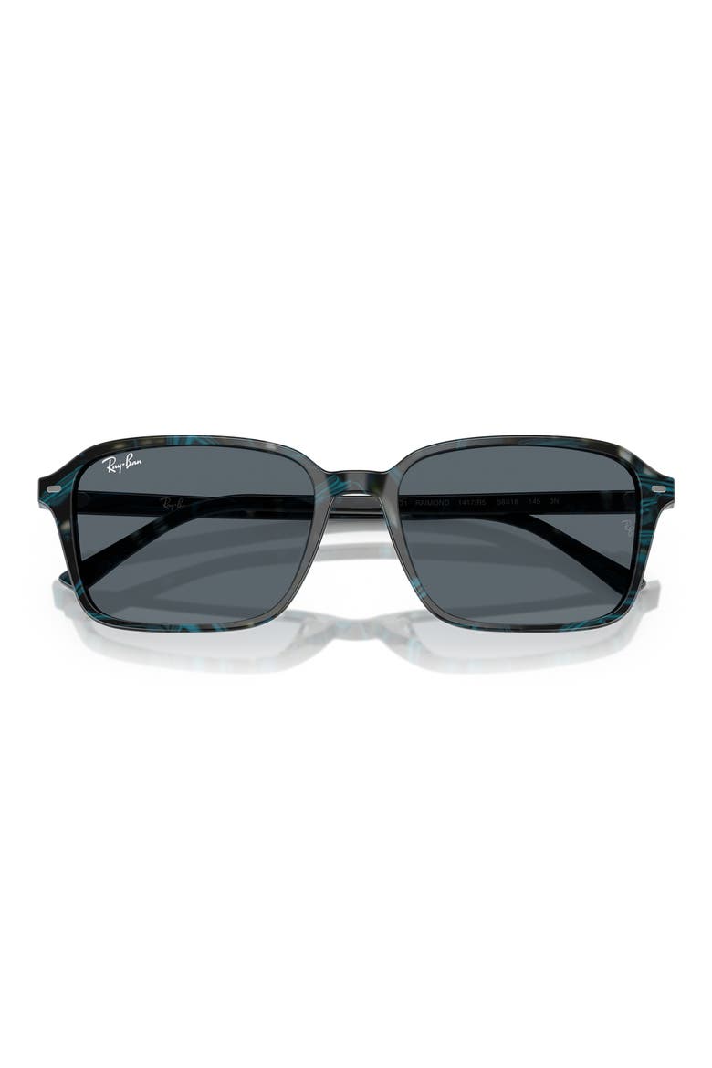 56mm Square Sunglasses, Alternate, color, BLUE