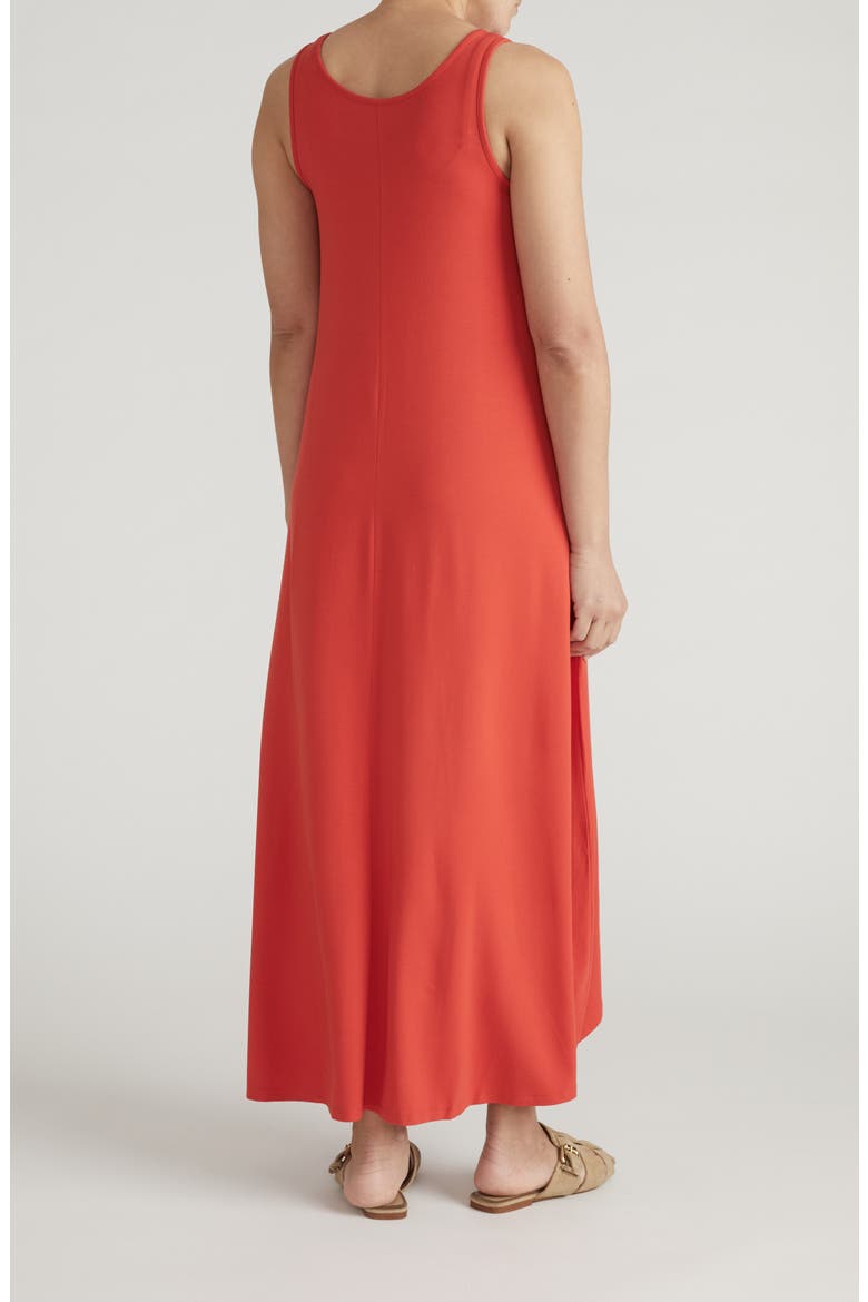 Athena Divine Sleeveless Jersey High-Low Maxi Dress, Alternate, color, SHORELINE SUNSET RED