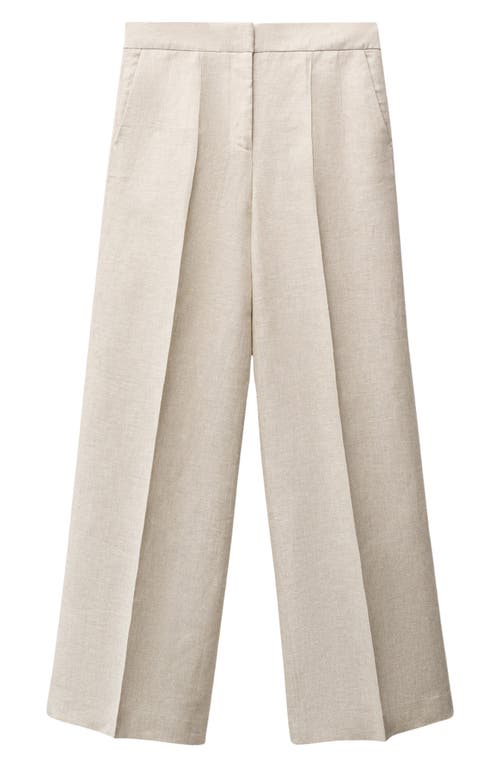Mango Wide Leg Linen Pants