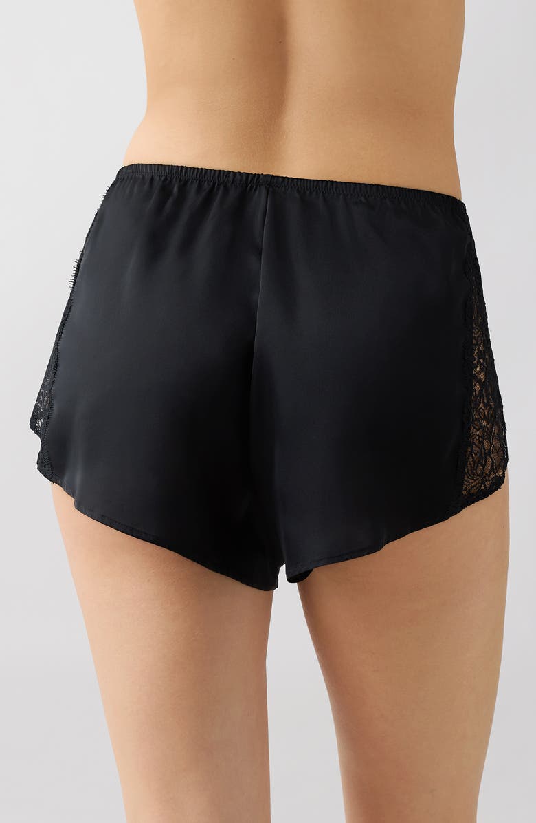 b.tempt'd by Wacoal It's On Lace & Satin Shorty Tap Shorts, Alternate, color, Night