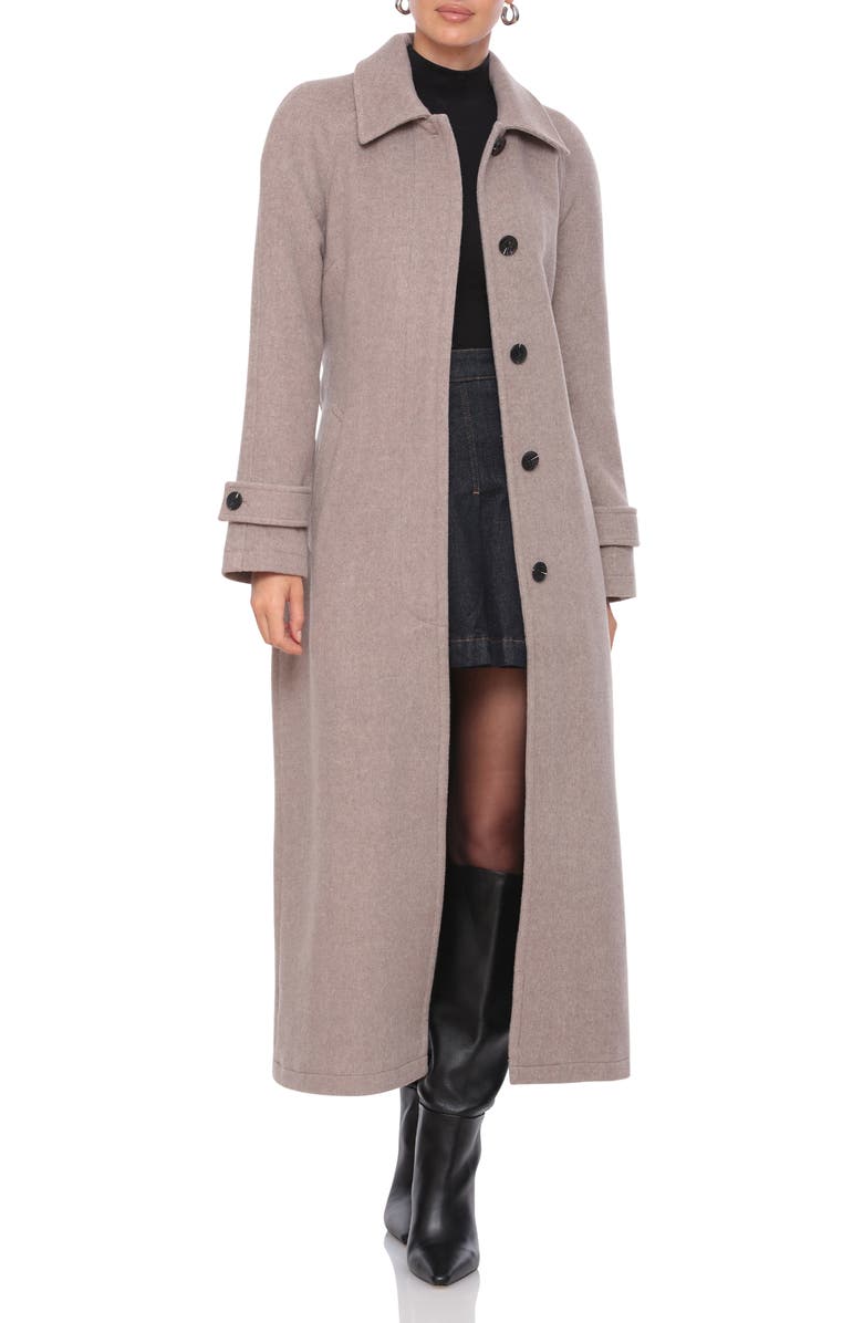 Avec Les Filles Button Back Belted Coat, Alternate, color,