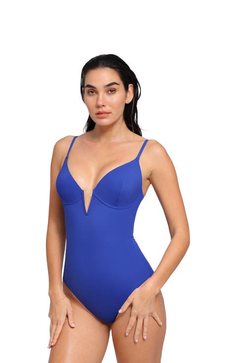 Shapewear Plunging V Slimming One-Piece Swimsuit