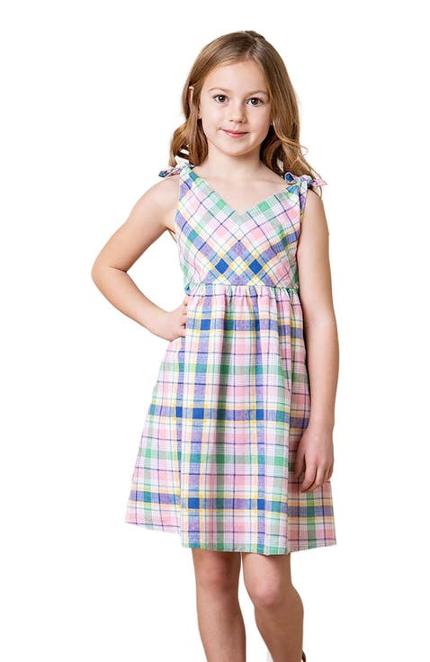 Girls' Organic Eyelet Bow Shoulder Dress, Toddler