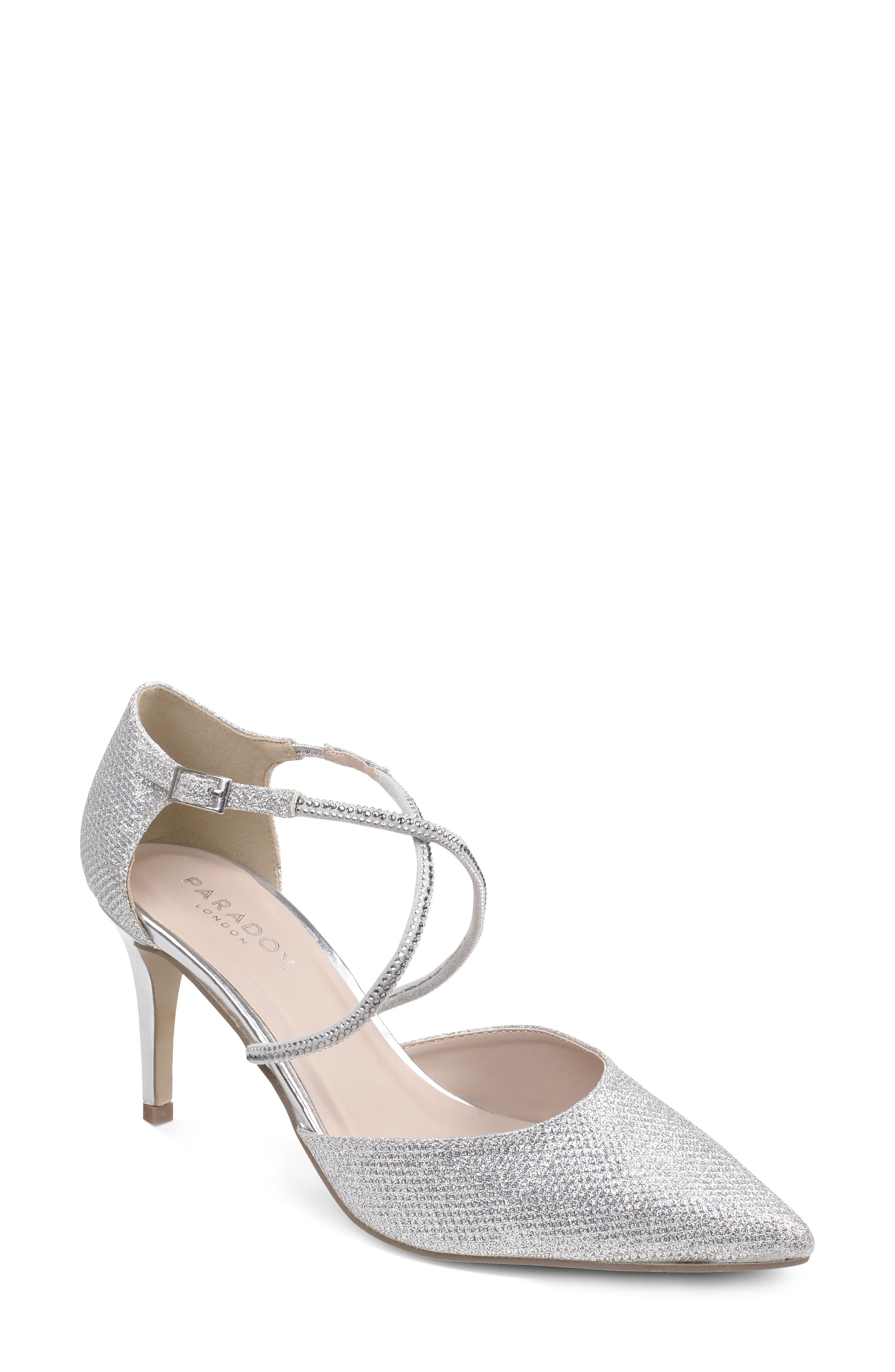 Paradox London Pink Kennedy Pointed Toe Pump, Main, color, Silver