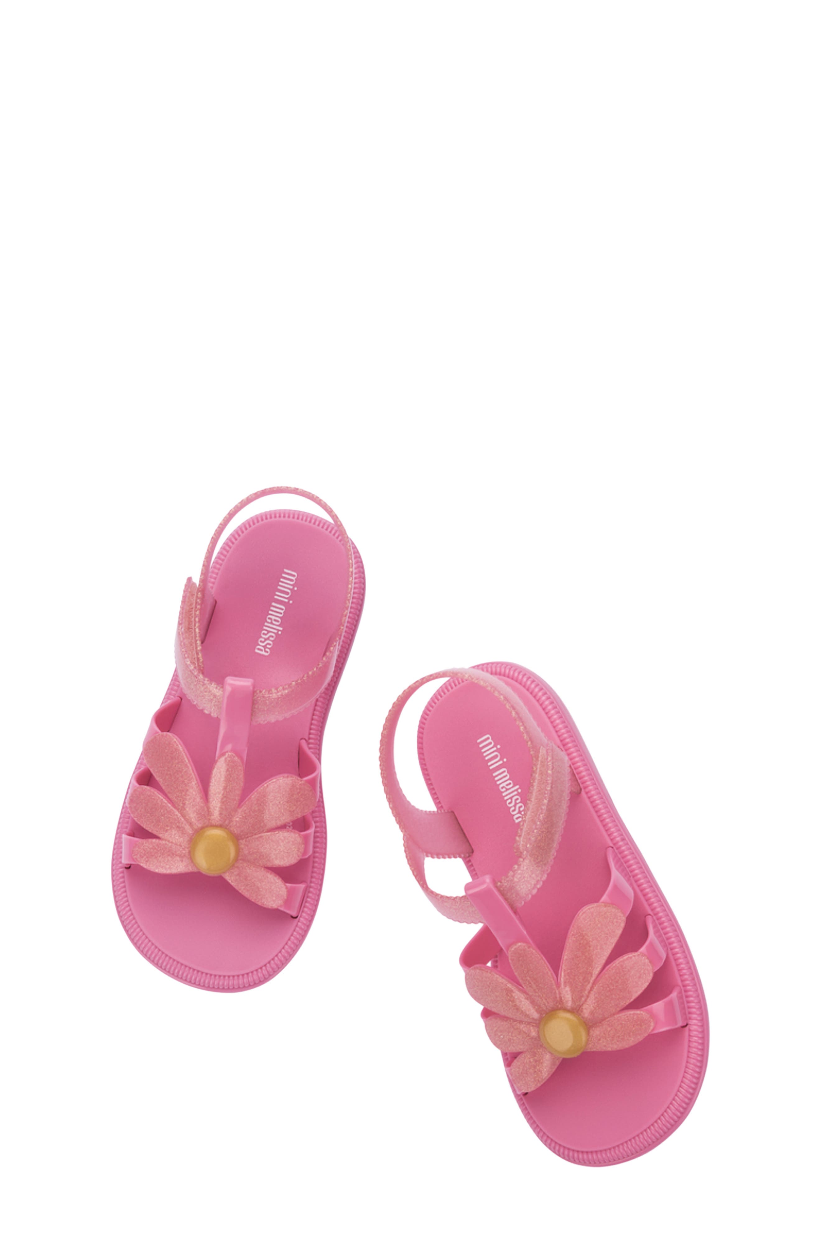 Kids' Mini Hip Bloomy Sandal, Alternate, color, PINK/ GLITTER PINK
