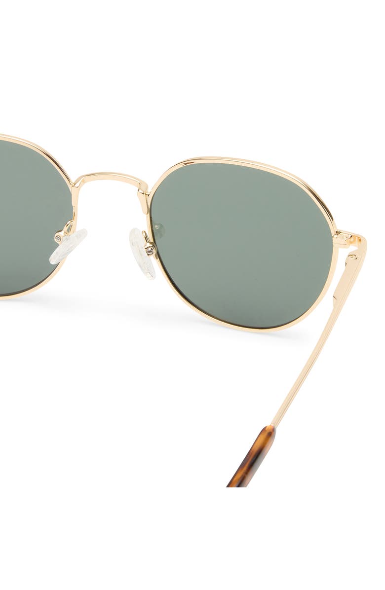 Le Specs Odyssey Round Sunglasses, Alternate, color, Gold/ Khaki Mono Pol