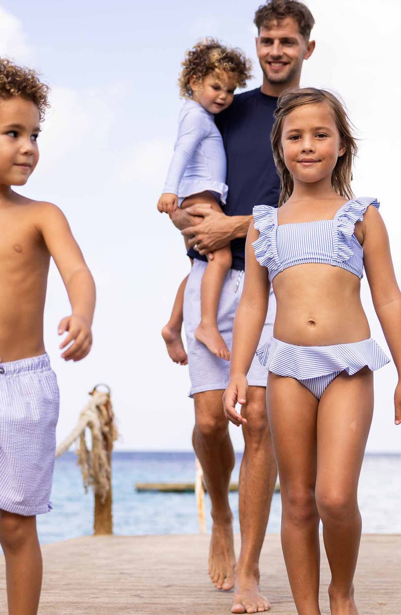 Snapper Rock Kids' Parisian Summer Ruffle Two-Piece Swimsuit, Alternate, color, 