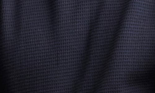 Barefoot Dreams Thermal Cotton Hoodie In Blue