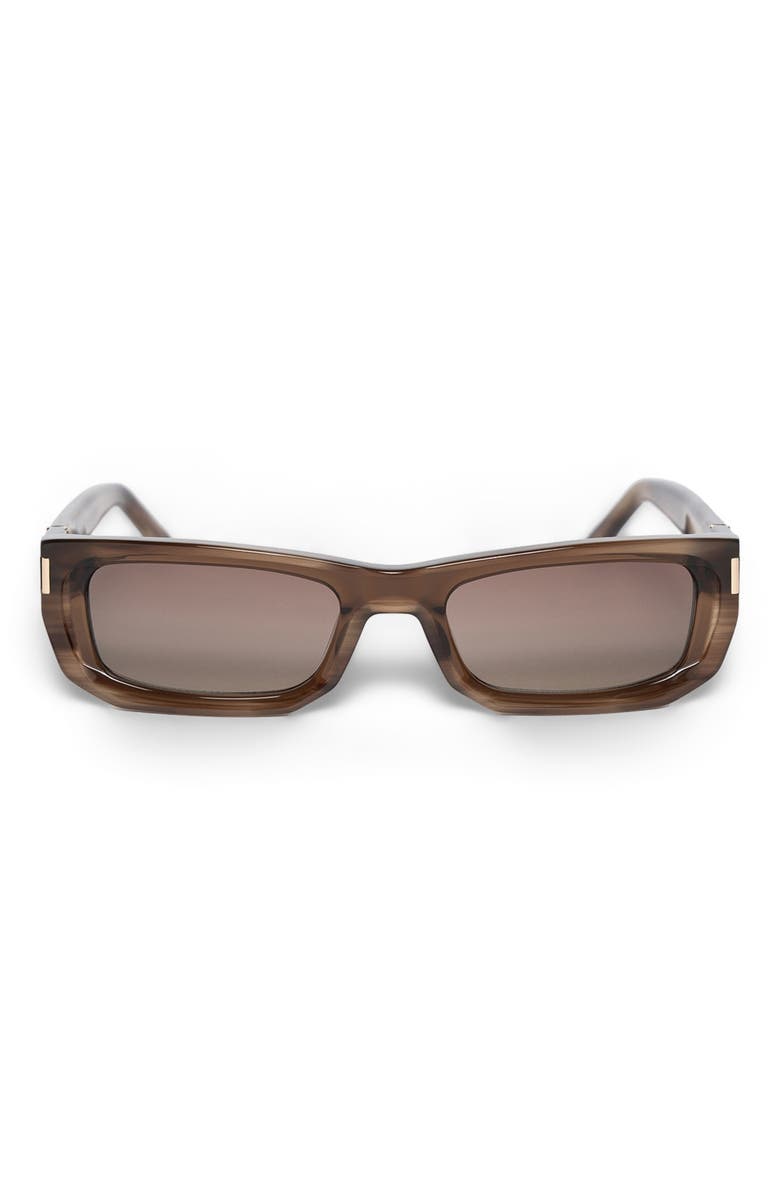 Manière De Voir Milan Curved-Frame Sunglasses, Main, color, Brown