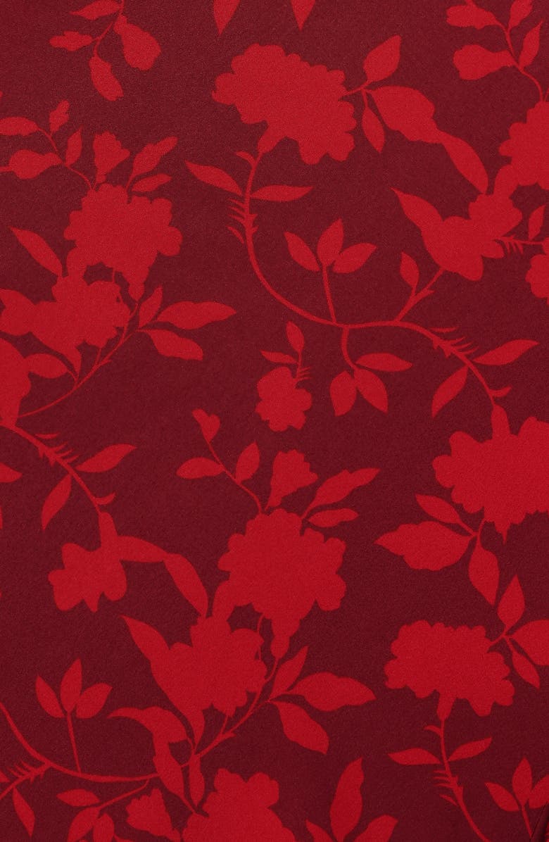 Petal & Pup Patricia Floral Maxi Dress, Alternate, color, Burgundy/ Red Floral