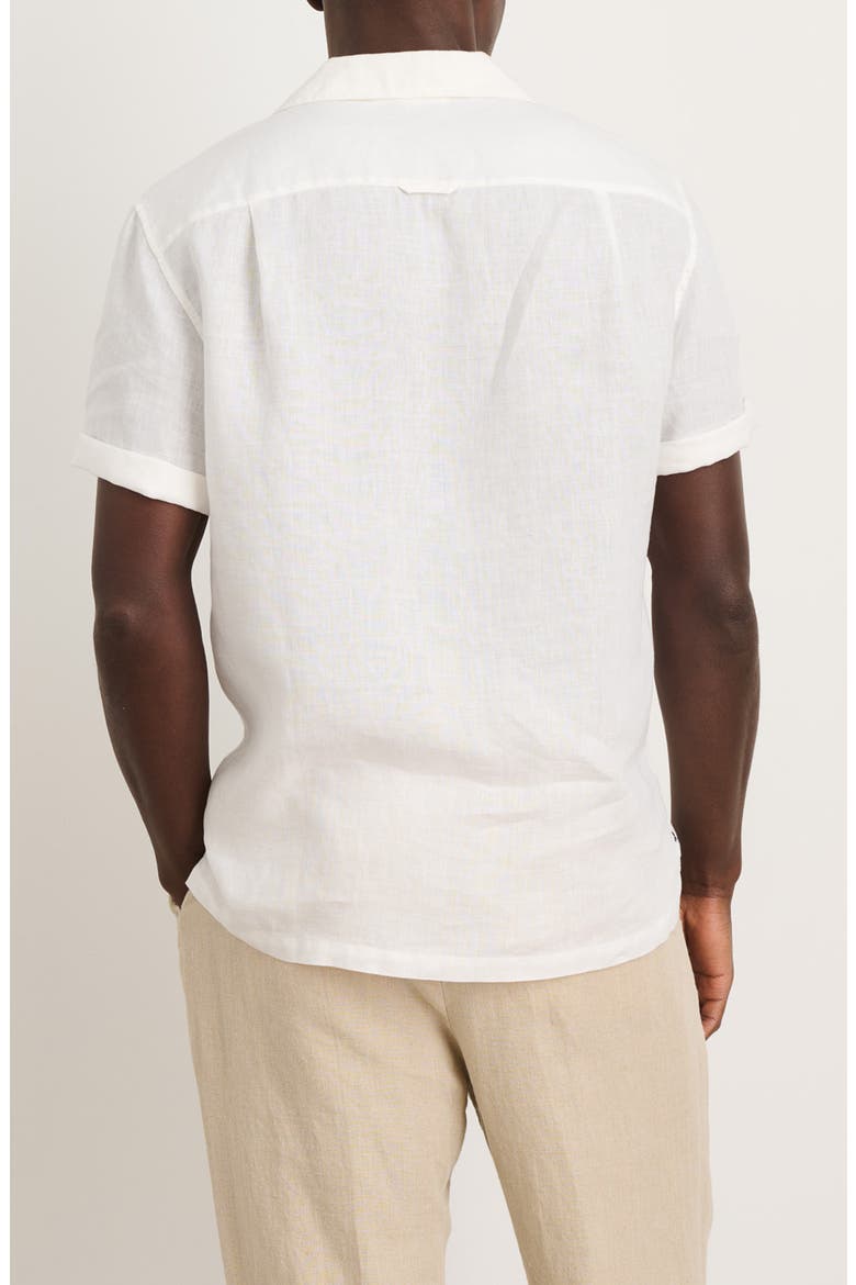 Linen Camp Shirt, Alternate, color, WHITE