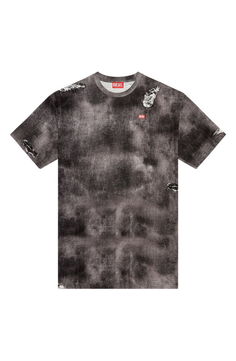 DIESEL<sup>®</sup> T-Wash-N2 Loose Fit Trompe L'Oeil Denim Print T-Shirt, Alternate, color,