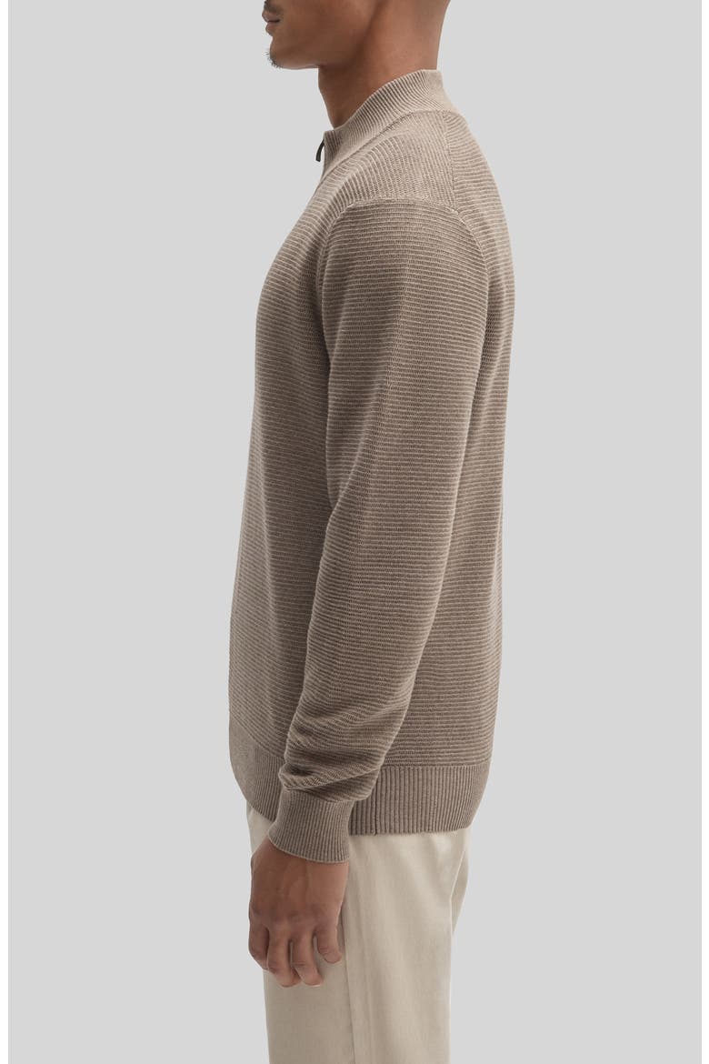 Gonzalo Quarter Zip Cotton Sweater, Alternate, color, SEQUOIA
