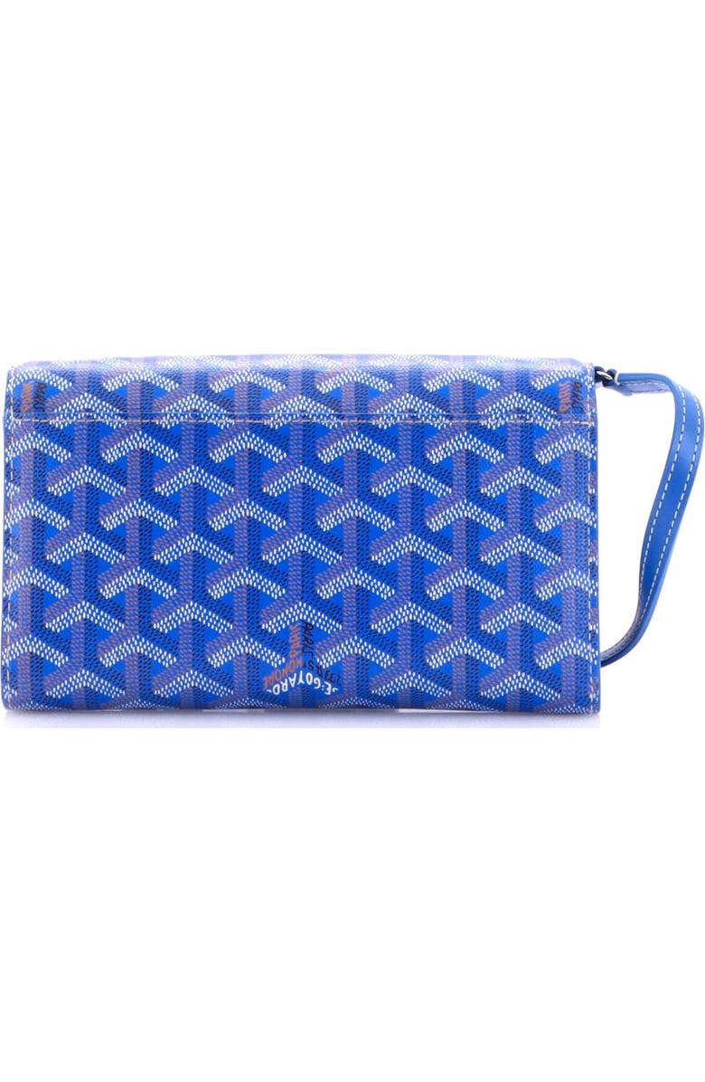 Pre-Owned Goyard Varenne Continental Wallet with Strap Coated Canvas, Alternate, color, Blue