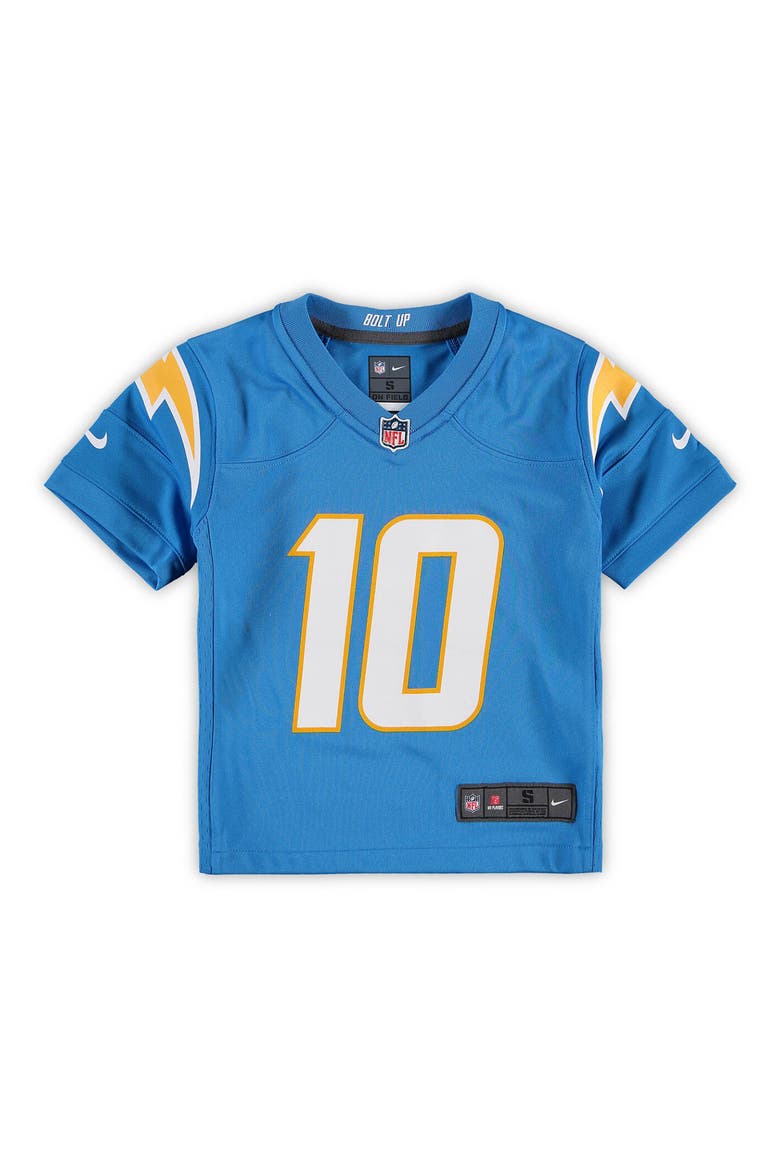 Preschool Nike Justin Herbert Powder Blue Los Angeles Chargers Game Jersey, Main, color, POWDER BLUE